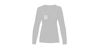 Pull col en V pour femme en Nylon Stantona - Marquage poitrine droite