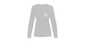 Pull col en V pour femme en Nylon Stantona - Marquage poitrine gauche