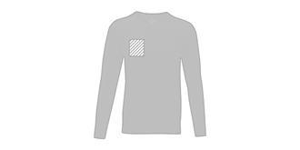 Pull col en V pour homme en nylon Stantoni - Marquage poitrine droite