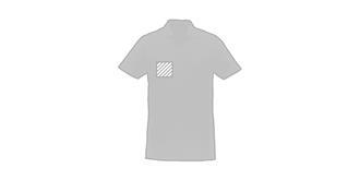 Polo manches courtes homme en coton Helioso - Marquage poitrine droite