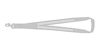 Lanyard en Polyester avec mousqueton en métal Nec - Marquage Recto