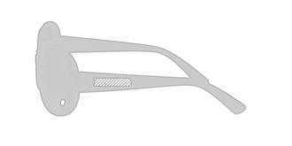 Lunettes de Soleil pour femme en plastique Besllay - Marquage branche gauche