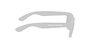 Lunettes de Soleil de forme classique Xasory - Marquage branche droite