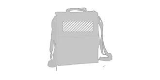 Sacoche avec bandoulière en polyester 600d Milano - Marquage Recto