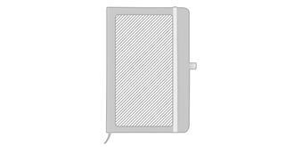 Carnet A5 en PU avec élastique et stylo Max - Marquage Recto