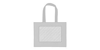 Sac en papier anse robuste de couleur naturel Koa - Marquage Recto