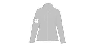 Veste pour femme en polyester de couleur noir Orio - Marquage manche droite