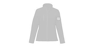 Veste pour femme en polyester de couleur noir Orio - Marquage manche gauche