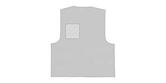 Gilet de sécurité réfléchissant en polyester Kriss - Marquage poitrine droite