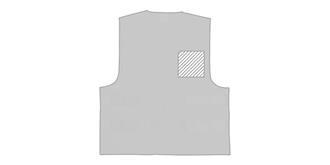 Gilet de sécurité réfléchissant en polyester Kriss - Marquage poitrine gauche