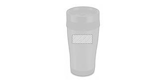 Mug de voyage 420 ml en acier inoxydable Biatim - Marquage Recto
