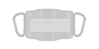 Tasse de 230 ml en acier inoxydable Wisti - Marquage autour