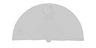 Éventail de matière naturel en bois Venton - Marquage Recto