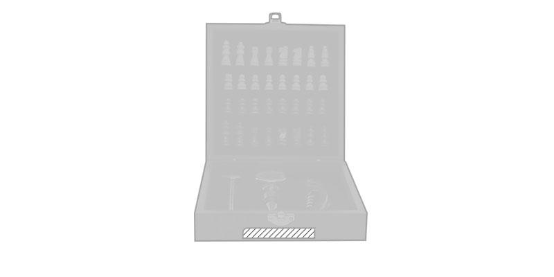 OBG.PUB - Set Vin original avec jeu d'échec en Bois Chessty - Marquage Recto Set Vin original avec jeu d'échec en Bois Chessty - Marquage Recto