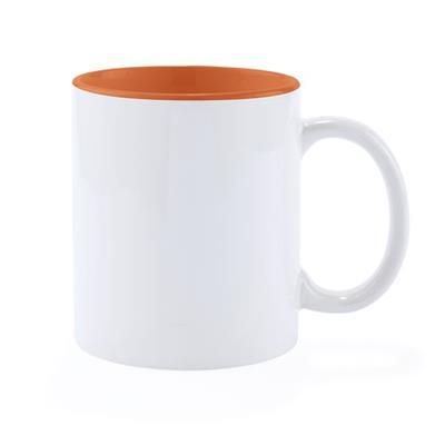 OBG.PUB - Tasse en céramique de couleur blanc Loomta Orange Tasse en céramique de couleur blanc Loomta Orange