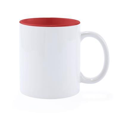 OBG.PUB - Tasse en céramique de couleur blanc Loomta Rouge Tasse en céramique de couleur blanc Loomta Rouge