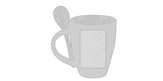 Mug en céramique avec petite cuillère Binky - Impression Gauche