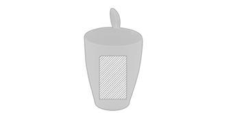 Mug en céramique avec petite cuillère Binky - Marquage Recto