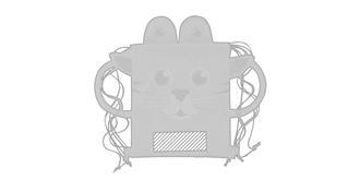 Sac à Dos avec dessin à motif animal en 600D Mamps - Marquage Recto