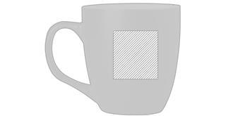 Tasse en céramique couleur mate Maserye - Marquage Recto