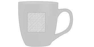 Tasse en céramique couleur mate Maserye - Marquage Verso