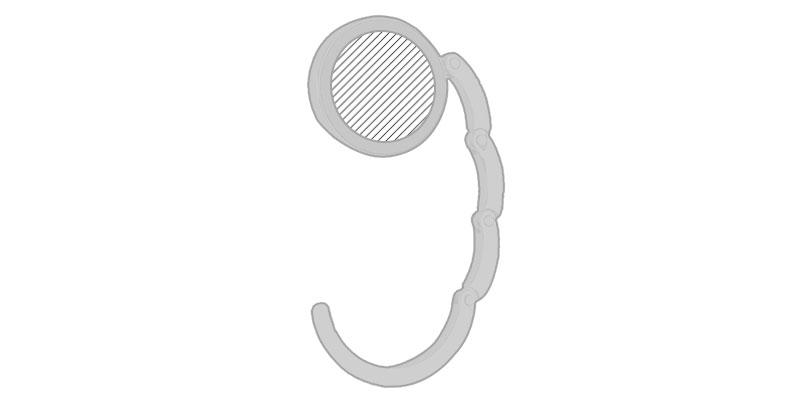 OBG.PUB - Porte-Sac pliable avec pastille en similicuir Sou - Marquage Recto Porte-Sac pliable avec pastille en similicuir Sou - Marquage Recto