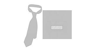 Cravate textile en matière de tissu polyester Serc - Marquage Verso