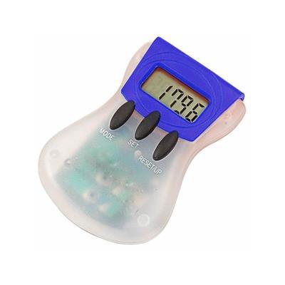 Podomètre en matière plastique recyclé Stepro Bleu