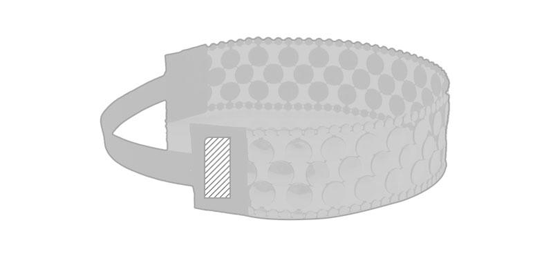 OBG.PUB - Serre-Tête en plastique de couleur argenter AZZA - Marquage branche droite Serre-Tête en plastique de couleur argenter AZZA - Marquage branche droite