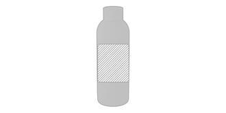 Bouteille en acier inoxydable 550 ml Odina - Marquage Recto