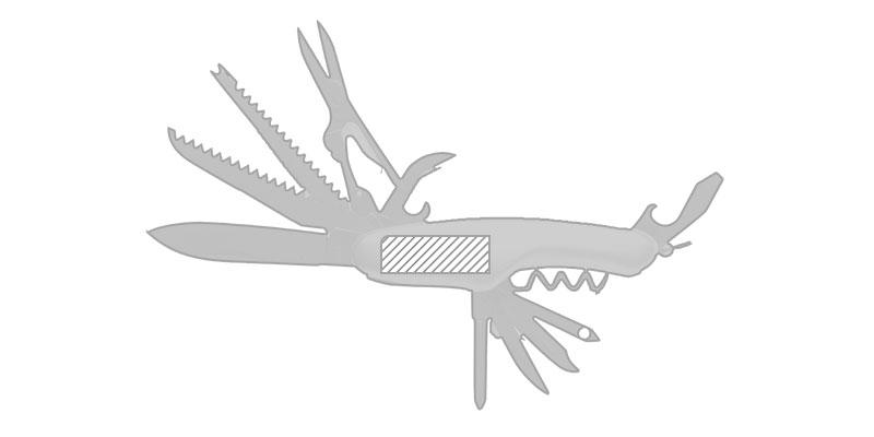 OBG.PUB - Set multifonction en acier inox avec lampe Yunii - Marquage Recto Set multifonction en acier inox avec lampe Yunii - Marquage Recto