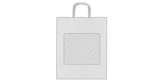 Sac en papier avec soufflet Tenebro - Marquage Recto
