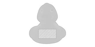 Canard de bain en matière PVC Pato - Marquage Recto