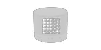 Haut-Parleurs bimatière bambou/métal Kaltuns - Marquage Recto