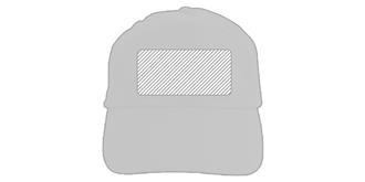 Casquette polyester 5 panneaux incurvé Gavroche - Marquage Recto