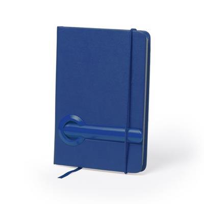 Carnet en similicuir avec stylo intégré Sakish Bleu