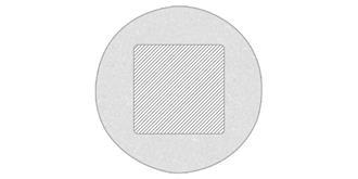 Sous verre en liège rond Spin - Marquage Recto