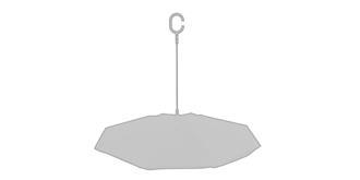 Parapluie réversible en pongée résistant Hamfrei - Impression sur poignée