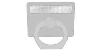 Support pour smartphone minimaliste en ABS Arnol - Marquage Recto