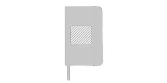 Carnet de notes A6 de couverture rigides Cova - Marquage Recto