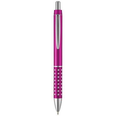 Stylo bille avec grip en aluminium brillant Blinga Magenta