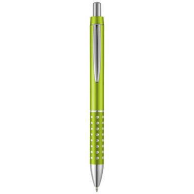 Stylo bille avec grip en aluminium brillant Blinga Vert citron