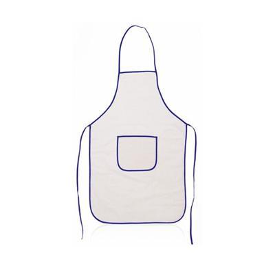 Tablier en coton doux couleur naturel Arzos Bleu