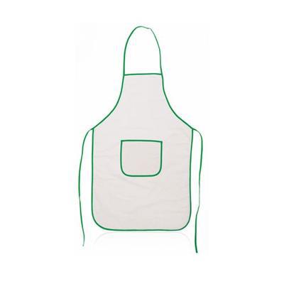 Tablier en coton doux couleur naturel Arzos Vert