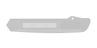 Cutter en plastique à lame large et manche Koltos - Marquage Verso