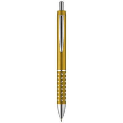 Stylo à bille attrayant en aluminium Blinged Jaune