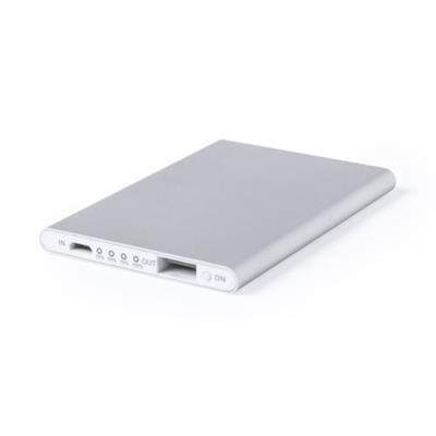 Power Bank de 2200 mAh en aluminium Testant Argent