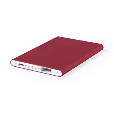 Power Bank de 2200 mAh en aluminium Testant Rouge