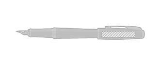 Stylo plume en laiton avec un style moderne Urbana - Marquage sur le clip