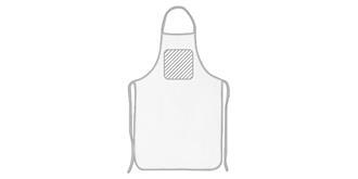 Tablier de cuisine en coton naturel Cuisto - Impression Haut